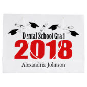 Dental School Afstudeerder 2018 Afstuderen Gift Ba Large Cadeautasje (Achterkant)