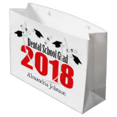 Dental School Afstudeerder 2018 Afstuderen Gift Ba Large Cadeautasje (Achterkant Gekanteld)