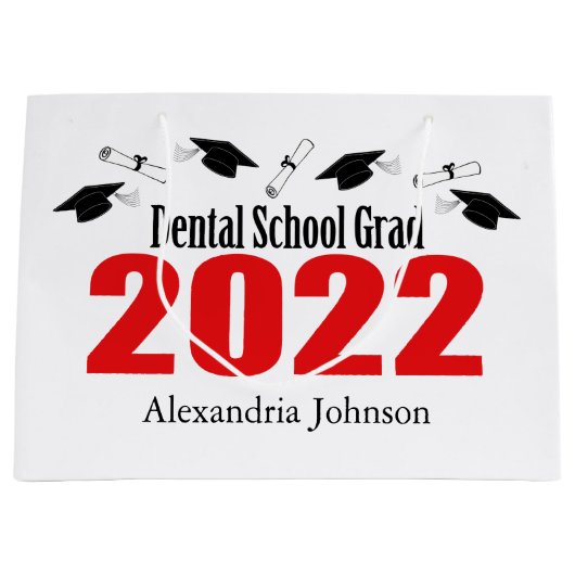 Dental School Afstudeerder 2022 Afstuderen Gift Ba Groot Cadeauzakje (Voorkant)