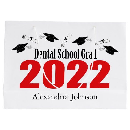 Dental School Afstudeerder 2022 Afstuderen Gift Ba Groot Cadeauzakje (Achterkant)