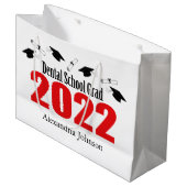 Dental School Afstudeerder 2022 Afstuderen Gift Ba Groot Cadeauzakje (Voorkant Gekanteld)