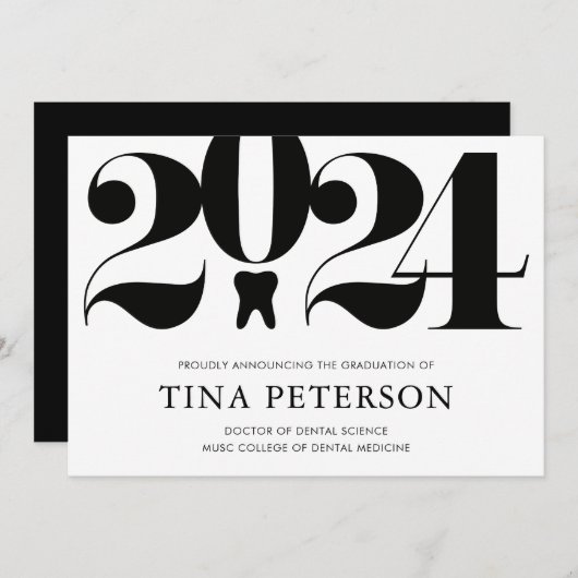 Dental School Afstuderen Aankondiging (Voorkant / Achterkant)