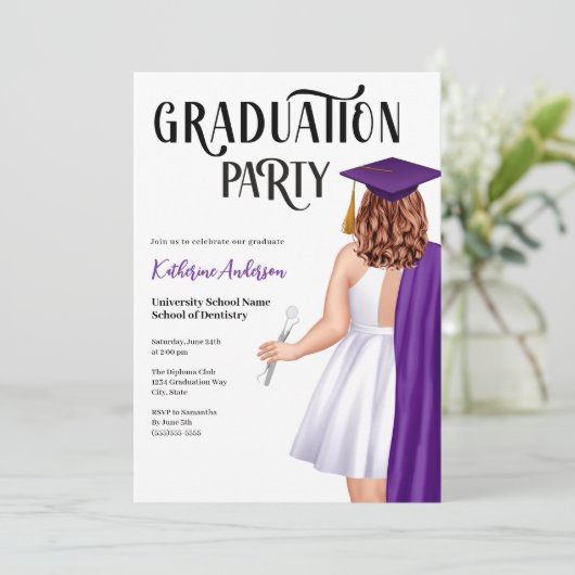 Dental School Graduation Party Kaart (Staand voorkant)