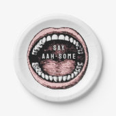 Dental School Graduation Party Paper Dinner Napkin Papieren Bordje (Voorkant)