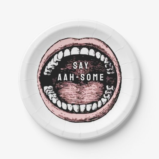 Dental School Graduation Party Paper Dinner Napkin Papieren Bordje (Voorkant)