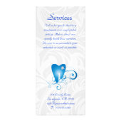 Dental Service Menu Brochure Blauwe Diamanten Tand (Achterkant)