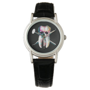 Dental Skull en Crossbones Watch Horloge