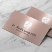 Dental Sparkle Tooth Logo Modern Roos Gold Dentist Visitekaartje