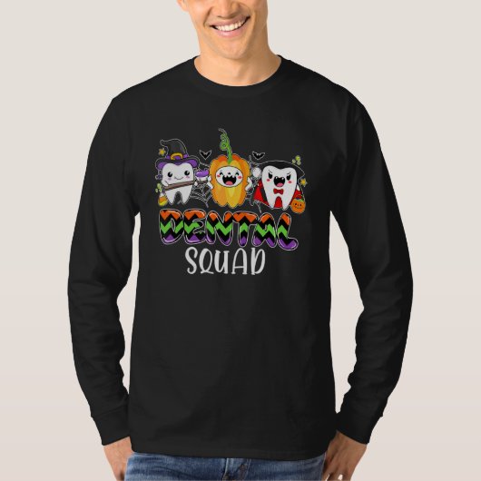 Dental Squad Costume Trick of Teeth Denstist Hallo T-shirt (Voorkant)