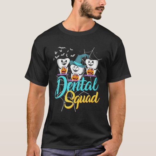 Dental Squad Decay Tooth Snoep Pumpkin Basket T-shirt (Voorkant)