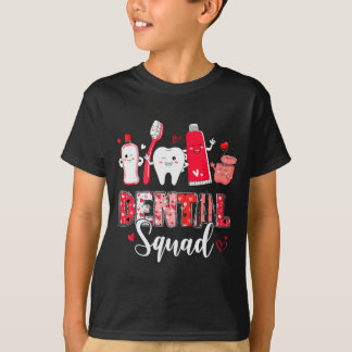 Dental Squad Dental Istant Dentist Happy Valentine T-shirt