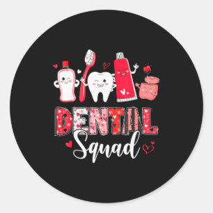Dental Squad Dental Istant Tandarts Happy Valentij Ronde Sticker