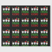 Dental Squad Dentist Funny Teeth Christmas Pajamas Cadeaupapier (Vlak)
