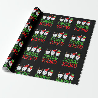 Dental Squad Dentist Funny Teeth Christmas Pajamas Cadeaupapier
