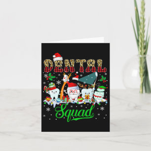 Dental Squad Kerstmis Santa rendier Elf Dental T Kaart
