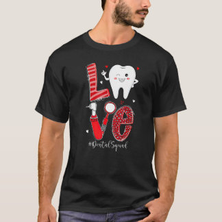 Dental Squad Leopard Tooth Love Dentist Hygienist T-shirt