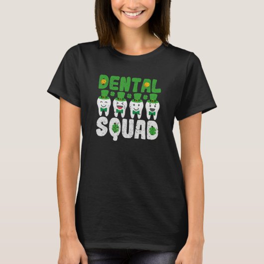 Dental Squad Leprechaun Teeth St Patricks Day Toot T-shirt (Voorkant)