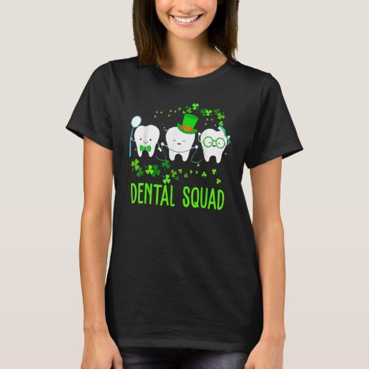 Dental Squad Leprechaun Teeth St Patricks Day Toot T-shirt (Voorkant)