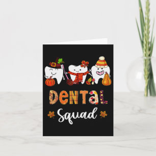 Dental Squad Pompoen Herfstbladeren Tand Tandarts Kaart