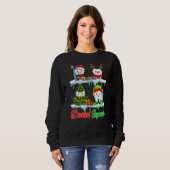 Dental Squad Santa Elf Reindeer Christmas Tree Tee Trui (Voorkant volledig)