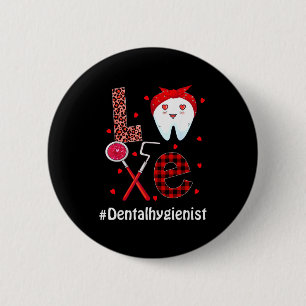 Dental Squad Tandarts Gelukkige Valentijnsdag Tand Ronde Button 5,7 Cm