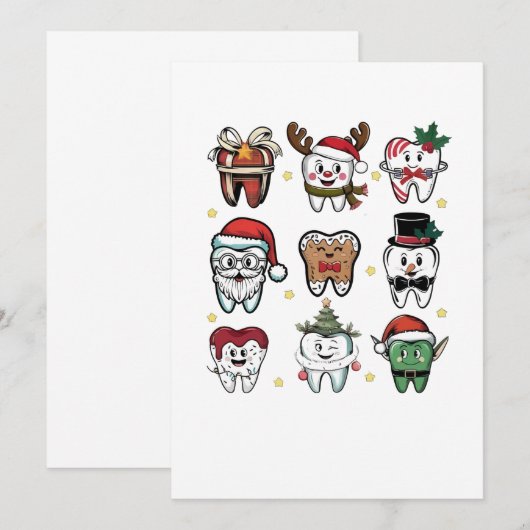 Dental Squad Tandarts Kerstvakantie Kerstmis Aankondiging (Voorkant / Achterkant)