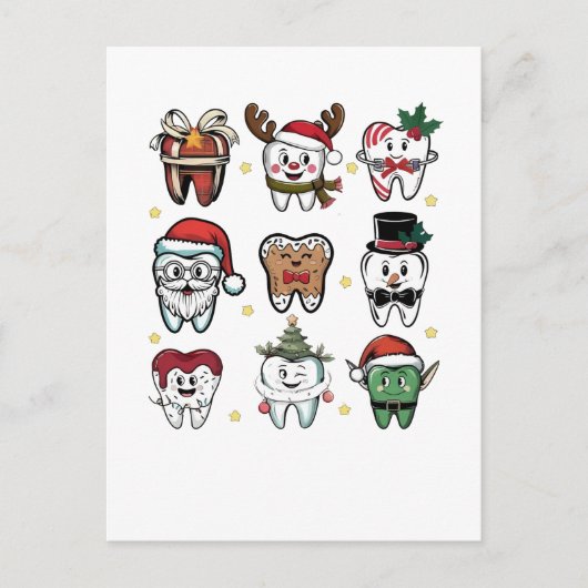 Dental Squad Tandarts Kerstvakantie Xmas  Uitnodiging Briefkaart (Voorkant)