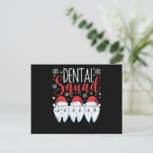 Dental Squad Teeth Dentist Merry Christmas Briefkaart (Staand voorkant)