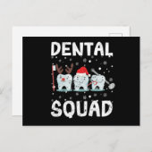 Dental Squad Teeth Dentist Merry Christmas Briefkaart (Voorkant / Achterkant)