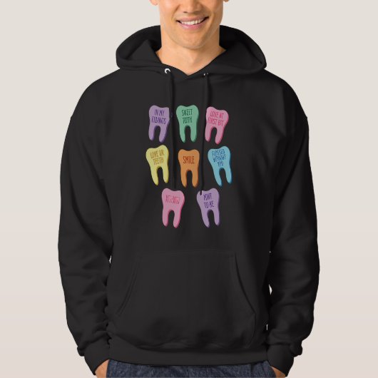 Dental Squad Teeth Dentist Valentine's Day Dental  Hoodie (Voorkant)