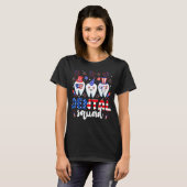 Dental Squad Tooth 4th Of July Dental Assistant De T-shirt (Voorkant volledig)