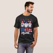 Dental Squad Tooth 4th Of July Dental Assistant De T-shirt (Voorkant volledig)