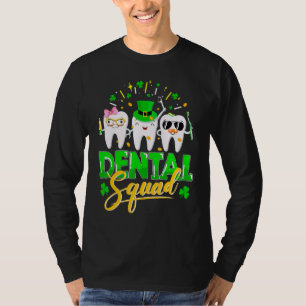 Dental Squad Tooth Leprechaun Pet Shamrock St Patr T-shirt