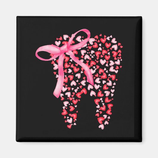 Dental Squad Valentines Cute Heart Teeth Dental Hy Magneet (Voorkant)