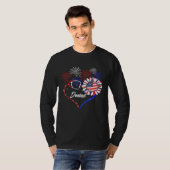 Dental Stethoscope Fireworks Sunflower America Fla T-shirt (Voorkant volledig)