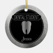 Dental 🦷 Student - UpScale Black en Silver Keramisch Ornament (Voorkant)