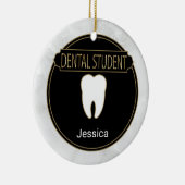 Dental 🦷 Student - White Marble Keramisch Ornament (Rechts)
