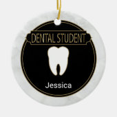 Dental 🦷 Student - White Marble Keramisch Ornament (Voorkant)