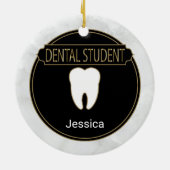 Dental 🦷 Student - White Marble Keramisch Ornament (Achterkant)