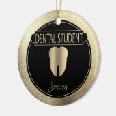 Dental 🦷 Student - zwart en goud Keramisch Ornament (Links)