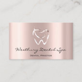 Dental Studio Smile Logo Blush Roos Dentist Visitekaartje (Voorkant)