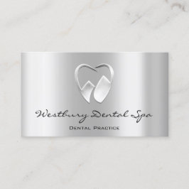 Dental Studio Smile Logo Silver Grey Dentist Visitekaartje