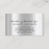 Dental Studio Smile Logo Silver Grey Metallic Visitekaartje (Achterkant)