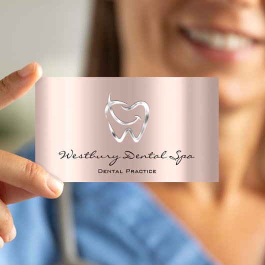 Dental Studio Smile Logo Silver Roos Dentist Visitekaartje