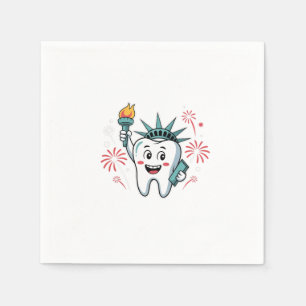 Dental Team 4 juli Tandarts Grappig Amerikaans Servet