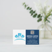 Dental Teeth Logo | Visitekaartje QR-scancode (Staand voorkant)