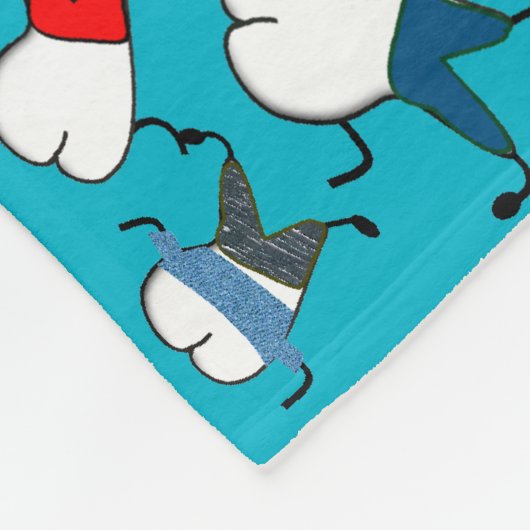 Dental Tooth Art Fleece Blanket (Hoek)
