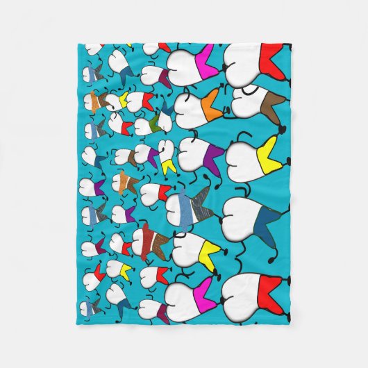Dental Tooth Art Fleece Blanket (Voorkant)