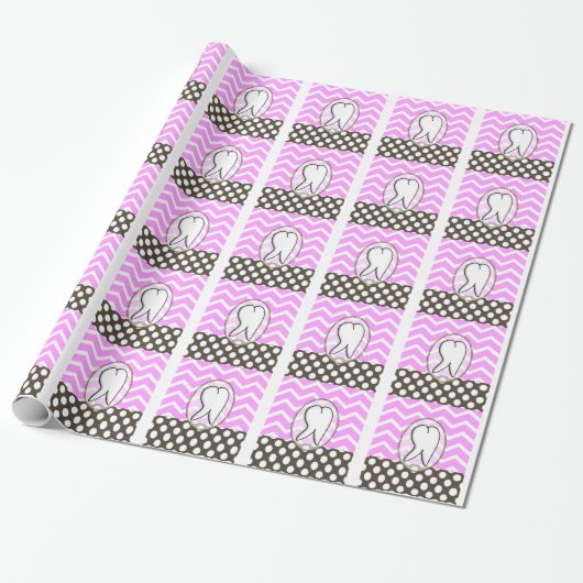 Dental Tooth Chevron Design II Cadeaupapier (Uitgerold)