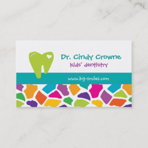 Dental Visitekaartje Cute Giraffe Kinder blauw Afsprakenkaartje